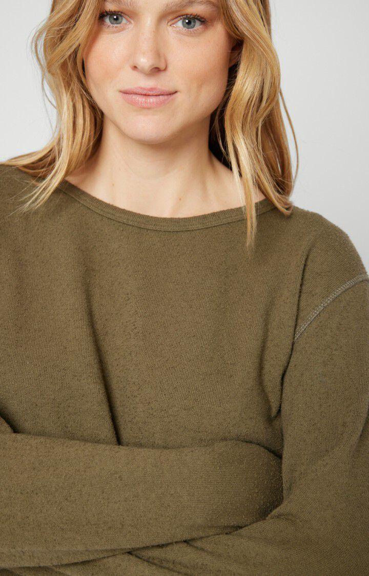 American Vintage Sweat Femme Noogy - KAKI Manches Longues Vert - H21