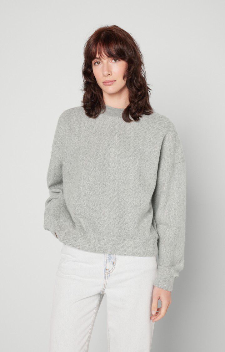 american vintage Sweat femme Noyrock - GRIS CHINE 50 Gris - H22