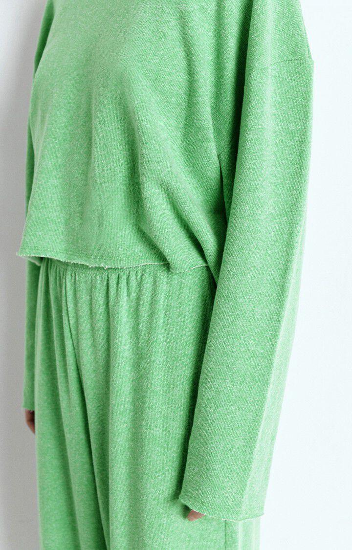 American Vintage Sweat Femme Ofybow - CRESSON CHINE 52 Manches Longues Vert - E25