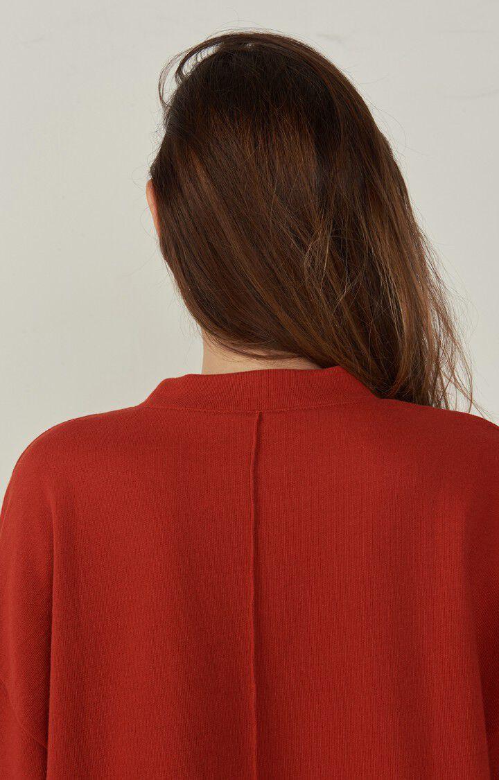 American Vintage Sweat Femme Opoby - NOYER 50 Manches Longues Rouge - H22