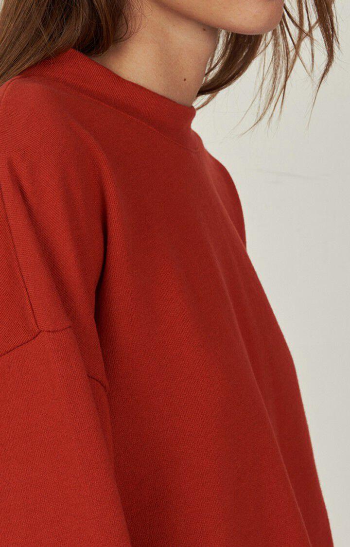American Vintage Sweat Femme Opoby - NOYER 50 Manches Longues Rouge - H22