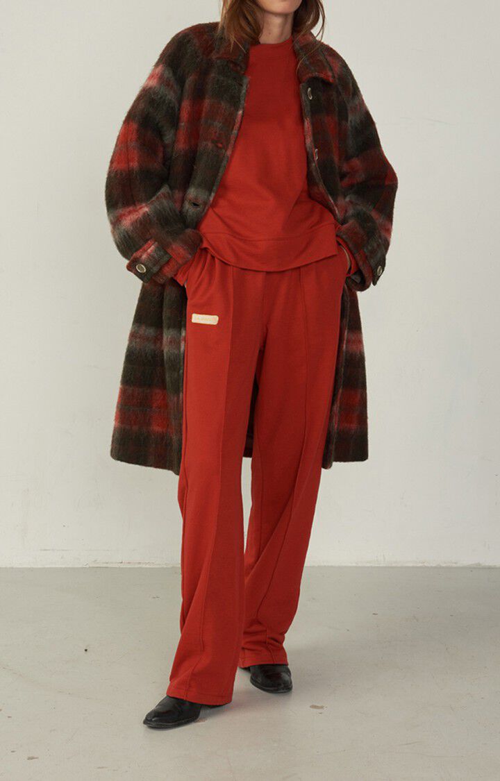 American Vintage Sweat Femme Opoby - NOYER 50 Manches Longues Rouge - H22