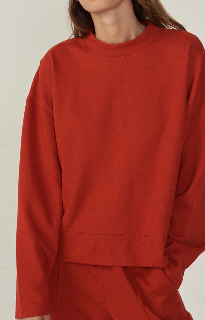american vintage Sweat femme Opoby - NOYER 50 Manches longues Rouge - H22