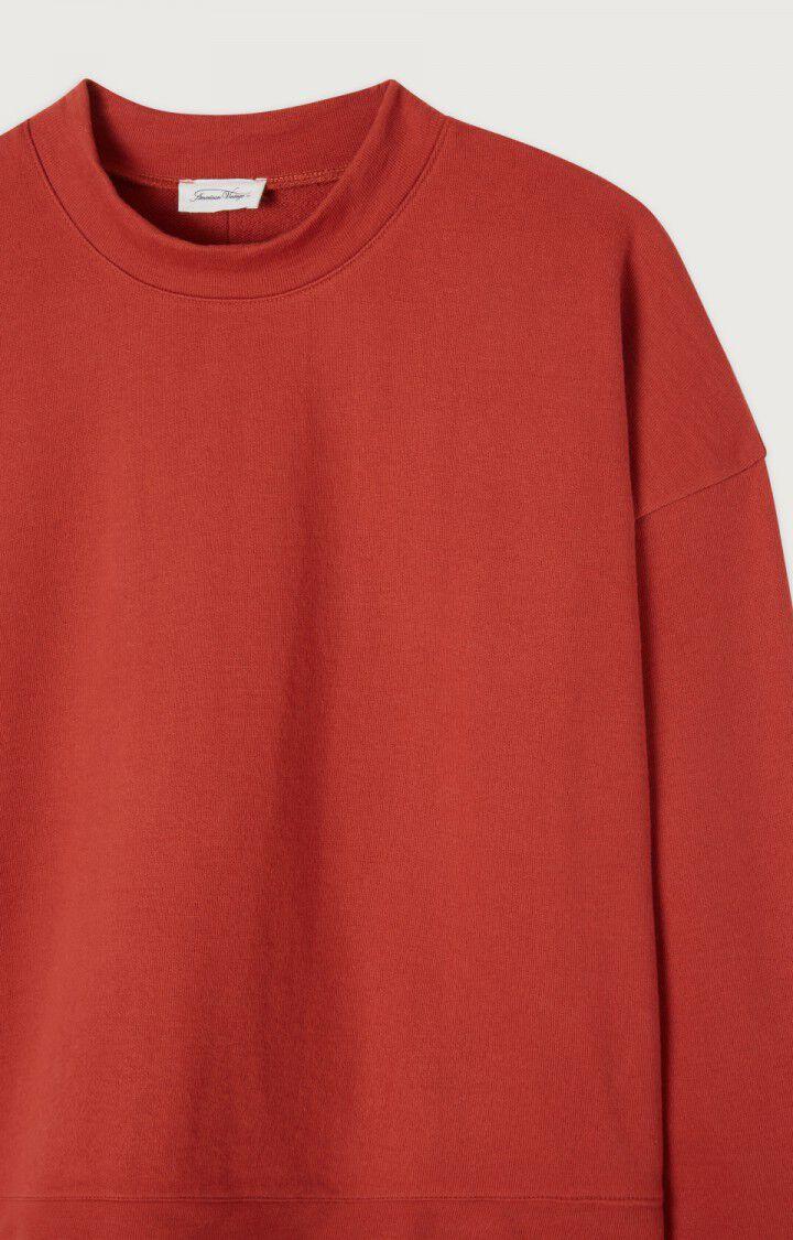 American Vintage Sweat Femme Opoby - NOYER Manches Longues Rouge - H22B