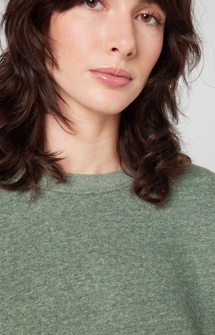 American Vintage Sweat Femme Pieburg - ARBUSTE CHINE 53 Manches Longues Vert - H22