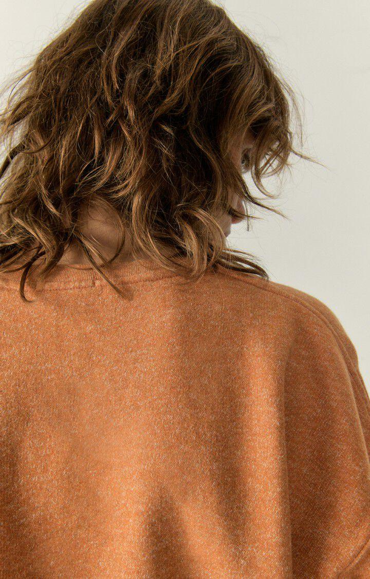 American Vintage Sweat Femme Pieburg - ORIENT CHINE 53 Manches Longues Orange - E23