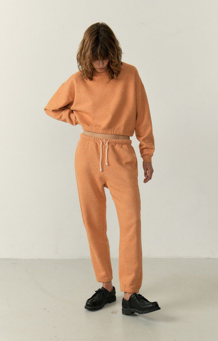 American Vintage Sweat Femme Pieburg - ORIENT CHINE Orange - E23B