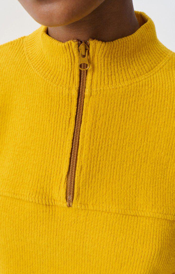 American Vintage Sweat Femme Pyboo - MOUTARDE 57 Manches Longues Jaune - H23