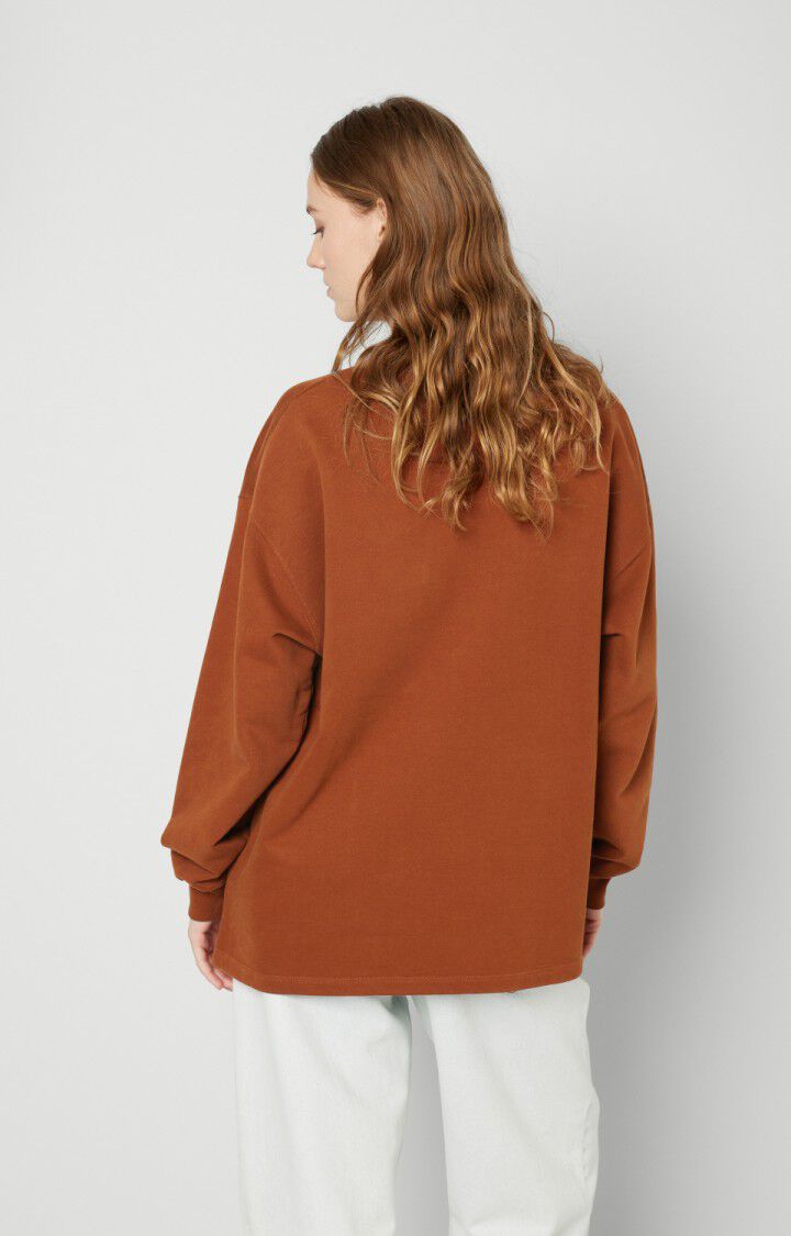 American Vintage Sweat Femme Radglow - AUBURN VINTAGE Manches Longues Marron - H21