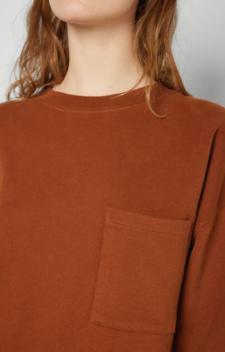 American Vintage Sweat Femme Radglow - AUBURN VINTAGE Manches Longues Marron - H21