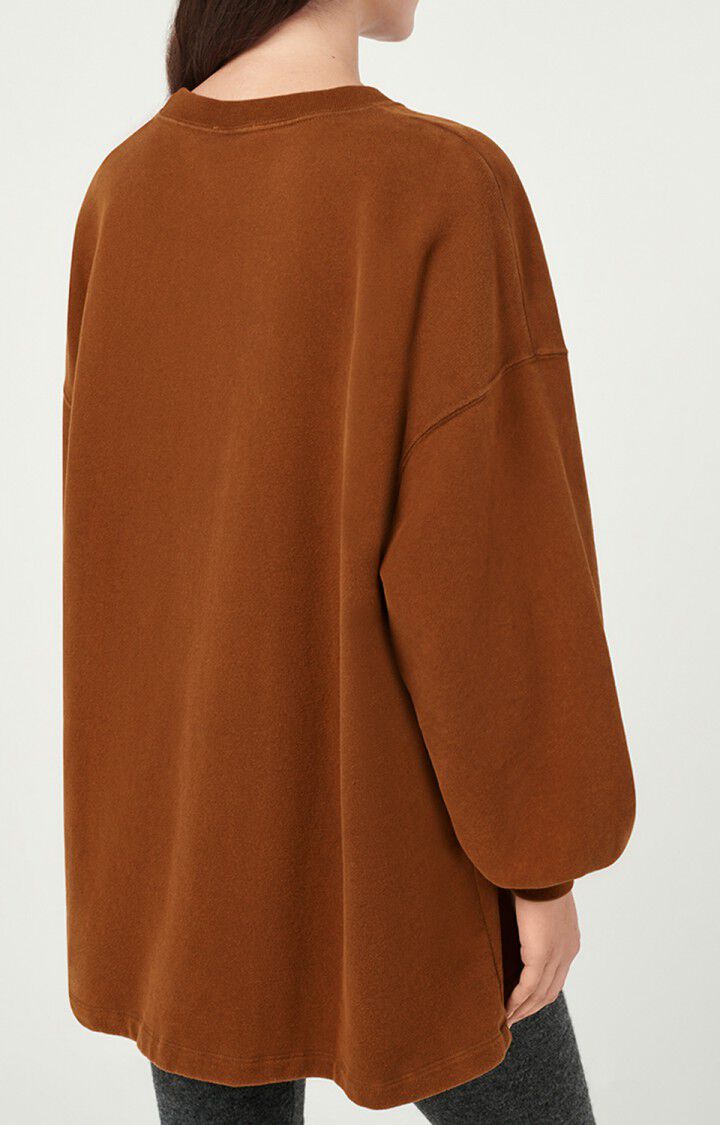 American Vintage Sweat Femme Radglow - AUBURN VINTAGE Manches Longues Marron - H21B