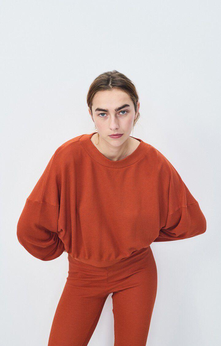 american vintage Sweat femme Sovy - TERRACOTTA Orange - H22