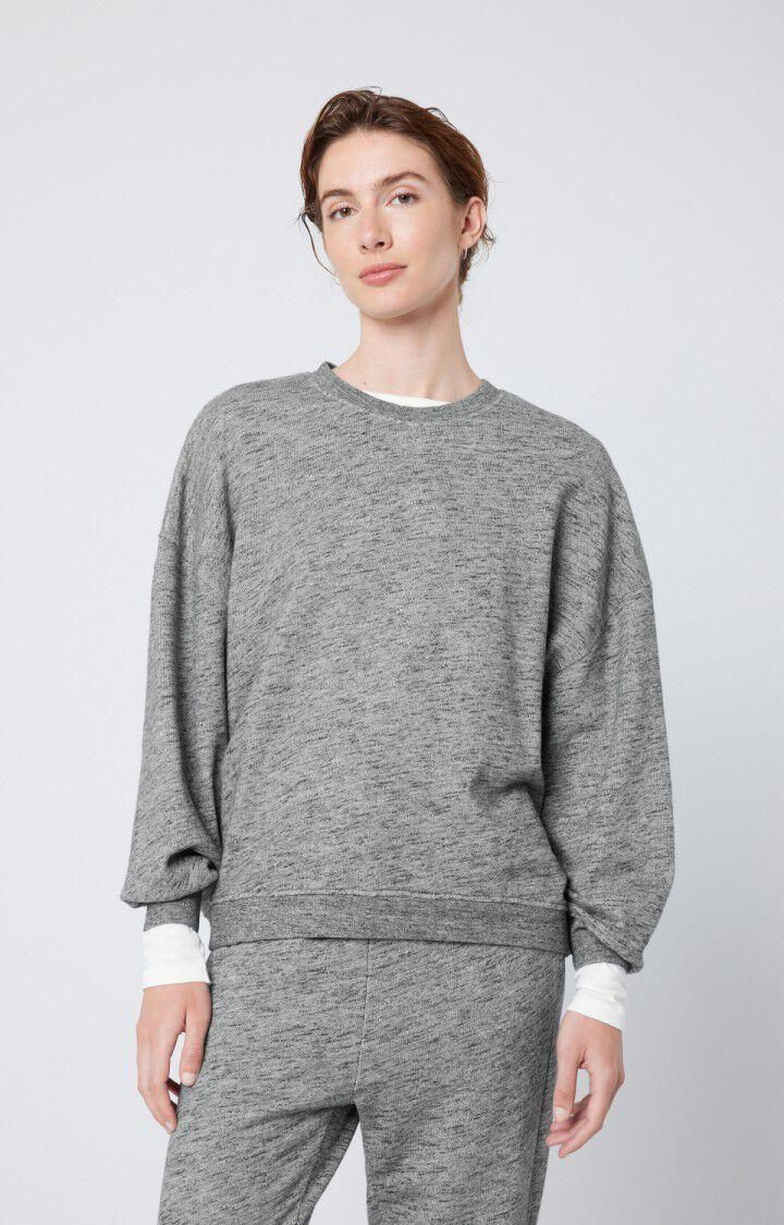american vintage Sweat femme Sowabay - ANTHRACITE CHINE Gris - E22