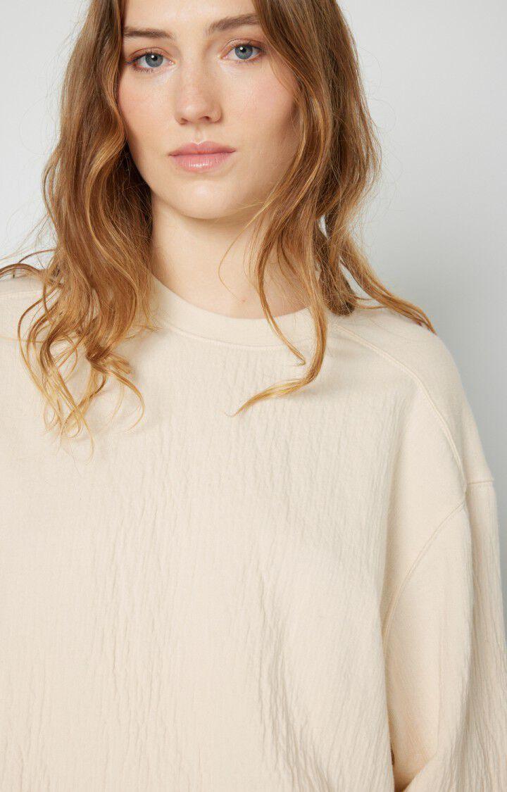 American Vintage Sweat Femme Telabird - ECRU Manches Longues Beige - E22