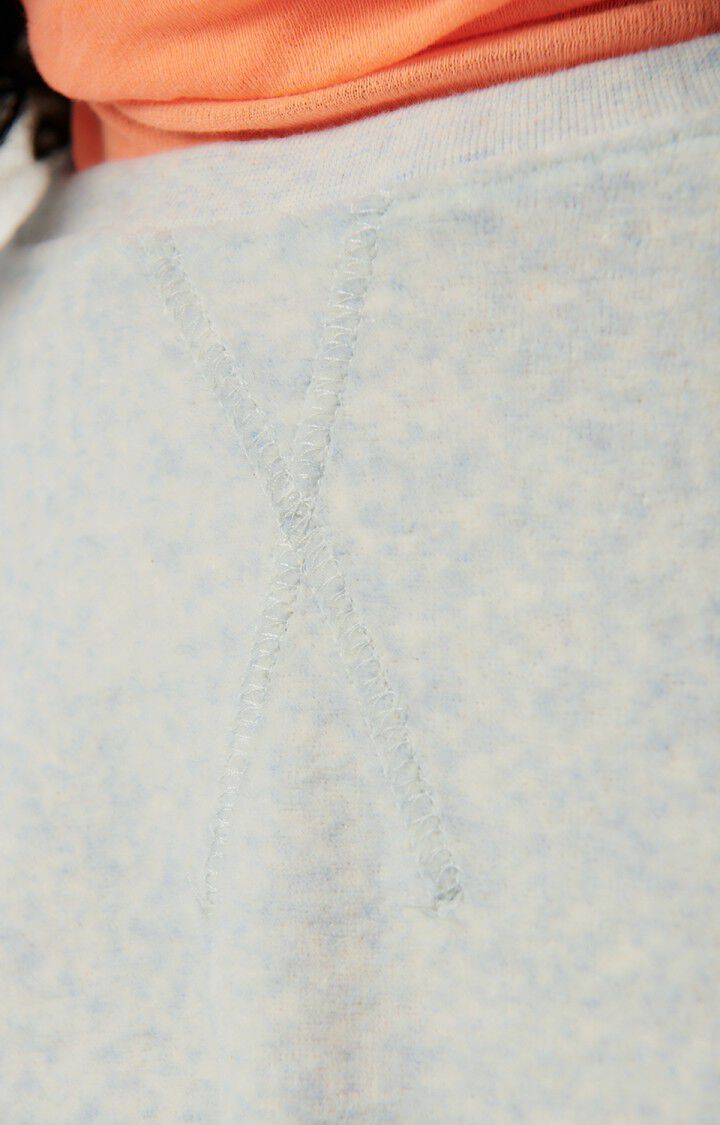 American Vintage Sweat Femme Ukoz - BABY BLUE CHINE 48 Manches Longues Bleu - H23