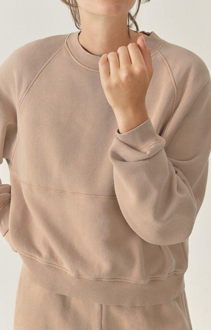 American Vintage Sweat Femme Uticity - ICED COFFEE VINTAGE 73 Manches Raglan Beige - H22