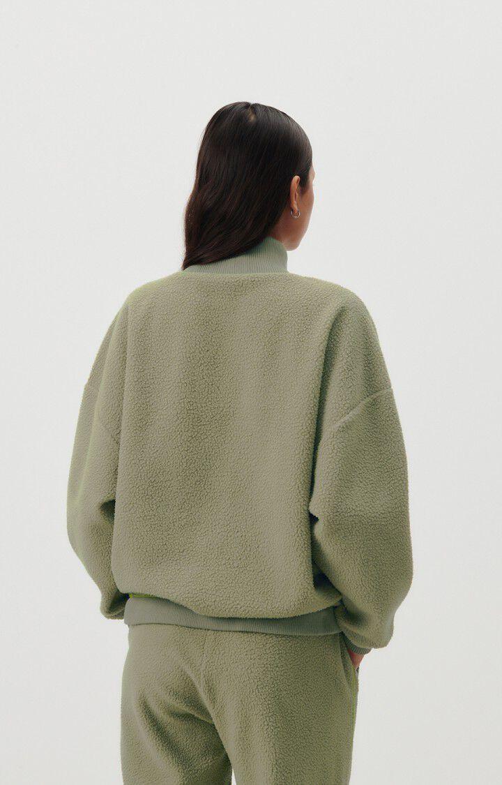 American Vintage Sweat Femme Vobotown - REPTILE 48 Manches Longues Vert - E24