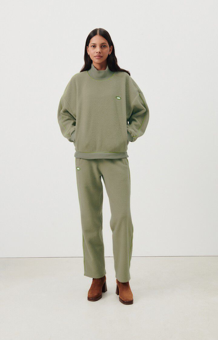 American Vintage Sweat Femme Vobotown - REPTILE 48 Manches Longues Vert - E24