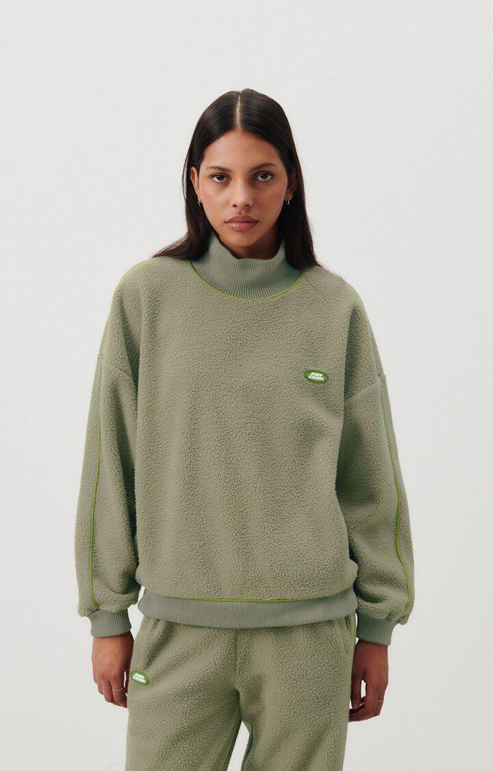 american vintage Sweat femme Vobotown - REPTILE 48 Manches longues Vert - E24