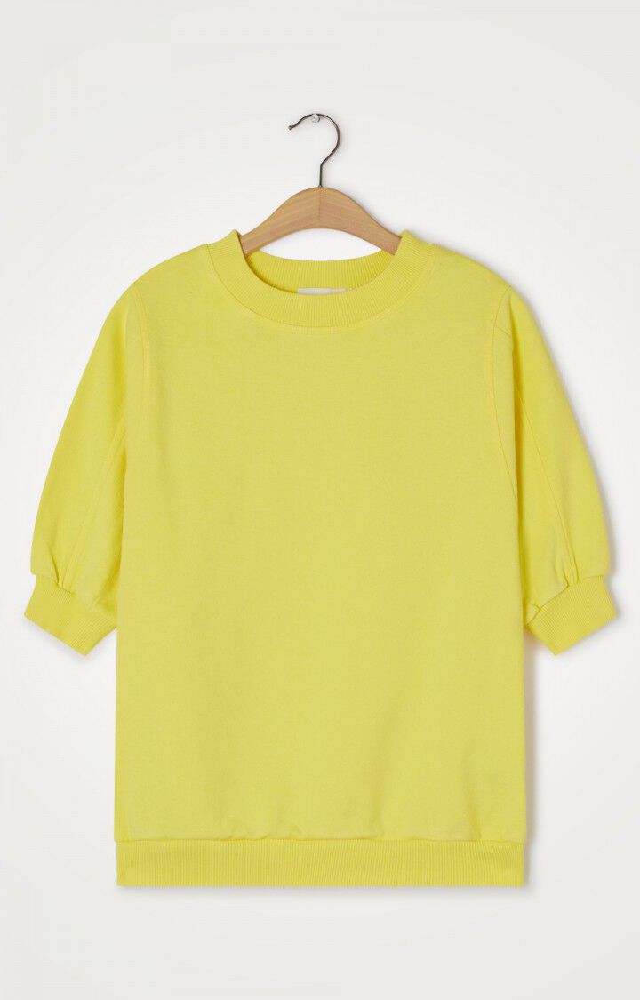 american vintage Sweat femme Wititi - ANANAS VINTAGE Manches courtes Jaune - E21