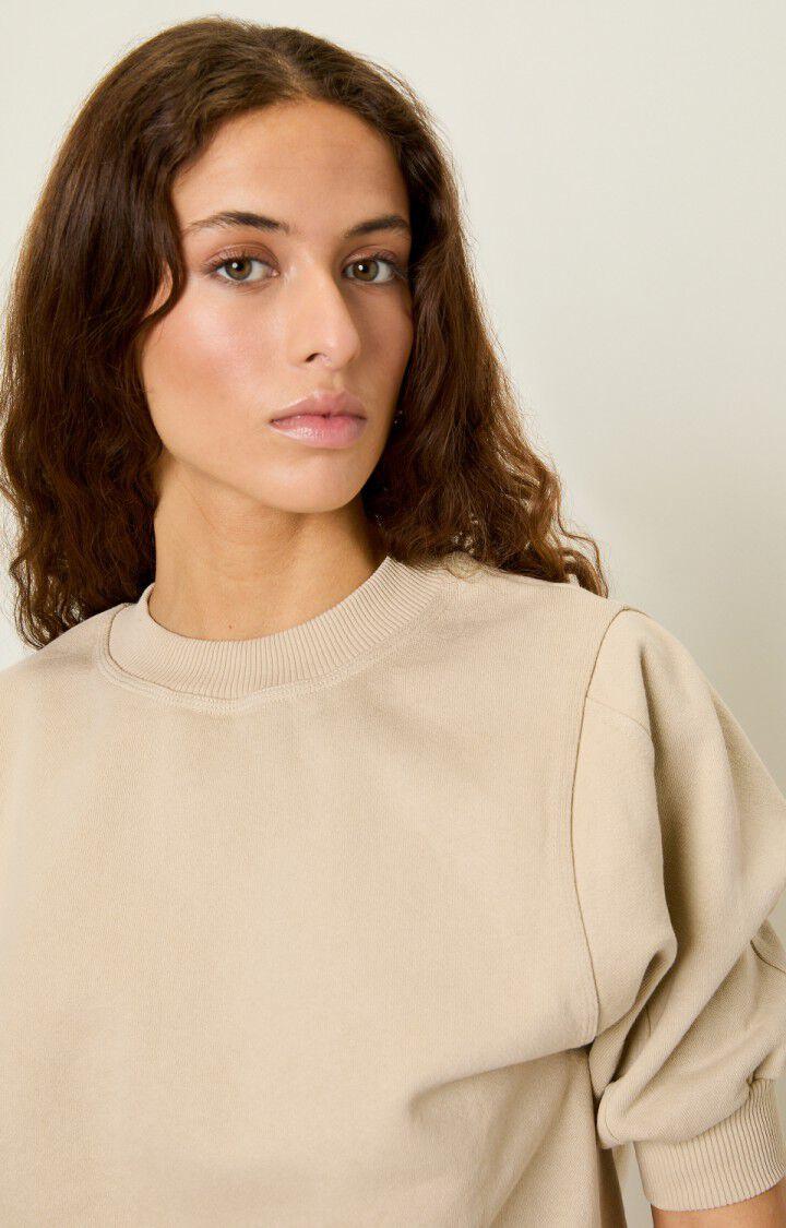 American Vintage Sweat Femme Wititi - LATTE VINTAGE Manches Courtes Beige - E21