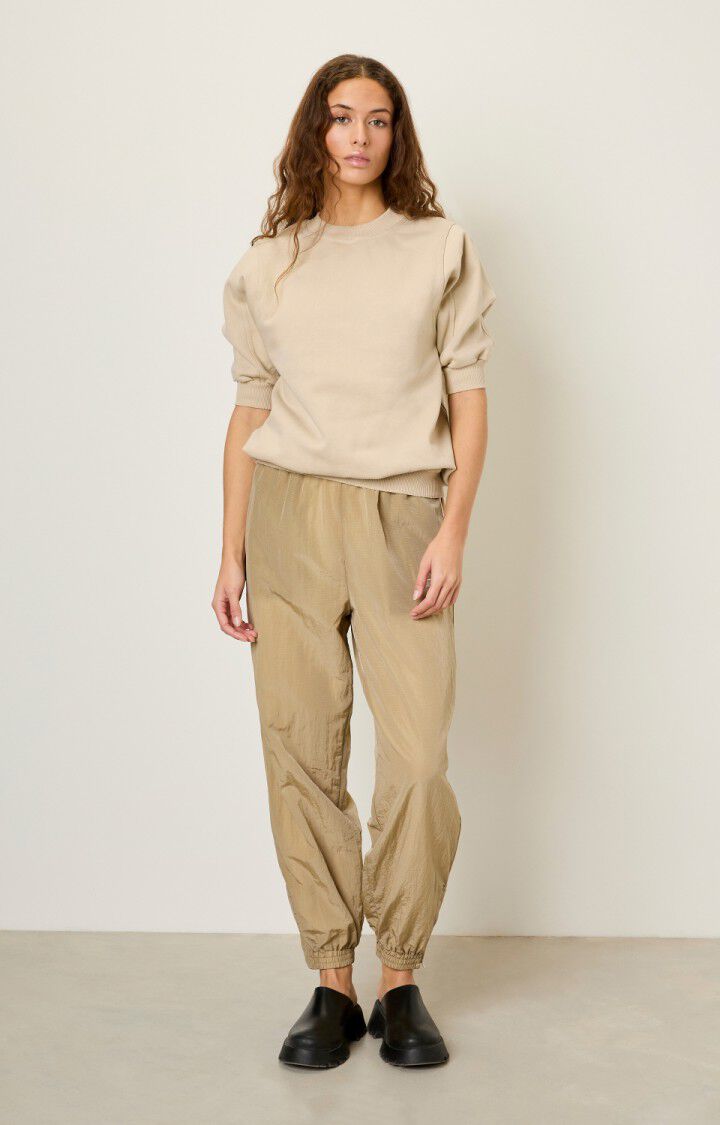 American Vintage Sweat Femme Wititi - LATTE VINTAGE Manches Courtes Beige - E21