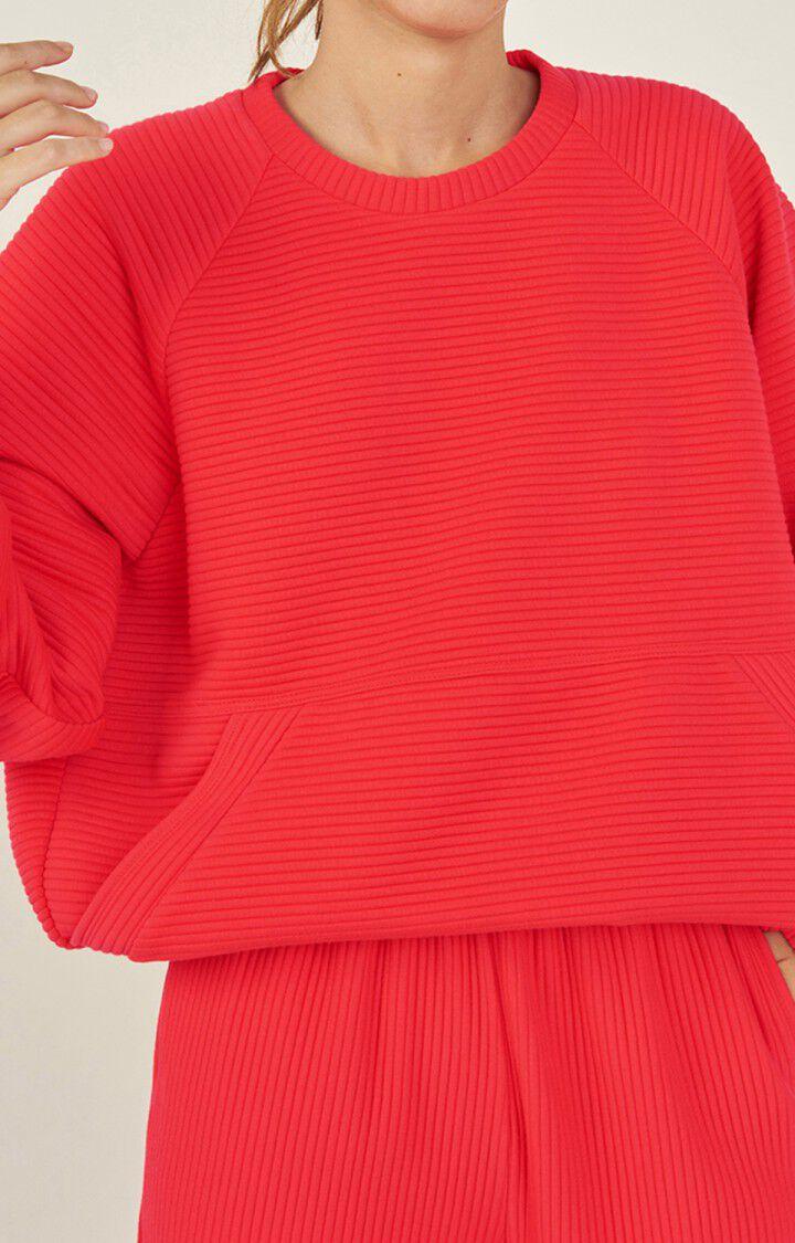 American Vintage Sweat Femme Wizz - ACID PINK 70 Manches Longues Rouge - H22