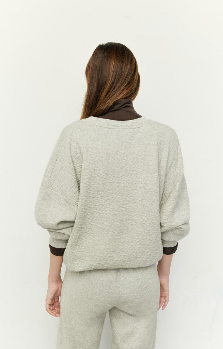 American Vintage Sweat Femme Yatcastle - GRIS CHINE 47 Manches Longues Gris - H22