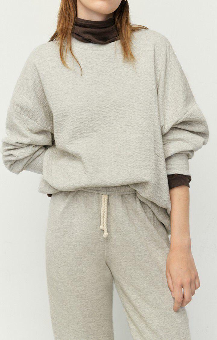 american vintage Sweat femme Yatcastle - GRIS CHINE 47 Manches longues Gris - H22