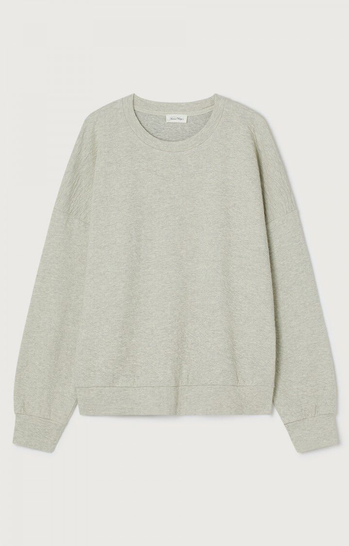 american vintage Sweat femme Yatcastle - GRIS CHINE Manches longues Gris - E22B