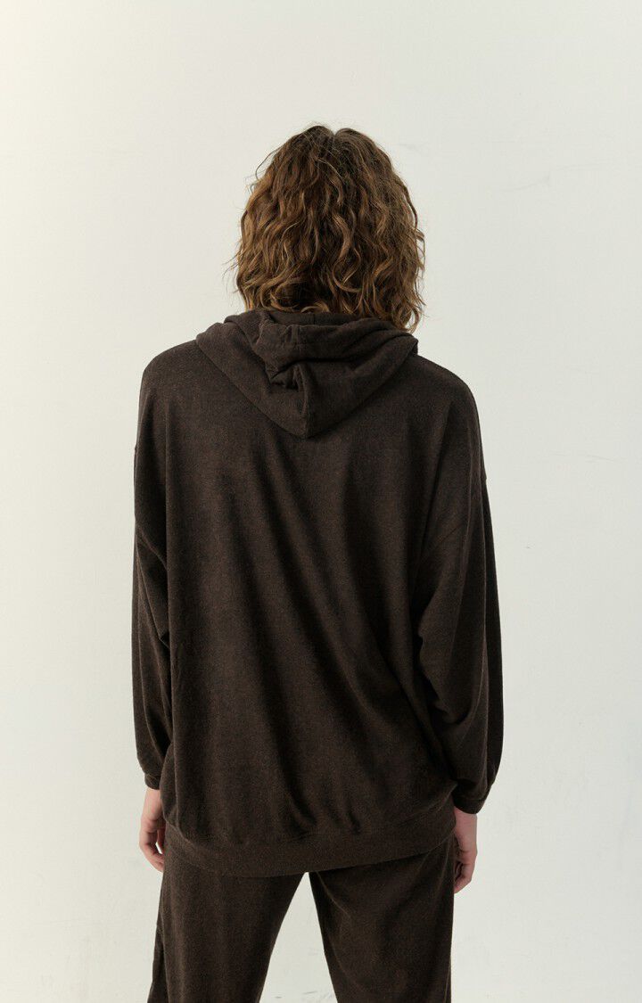 American Vintage Sweat Femme Ypawood - OURSON CHINE 46 Manches Longues Marron - H22