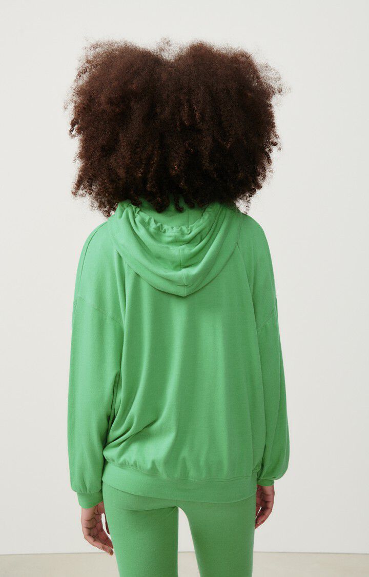 American Vintage Sweat Femme Ypawood - PRE CHINE 49 Manches Longues Vert - E24