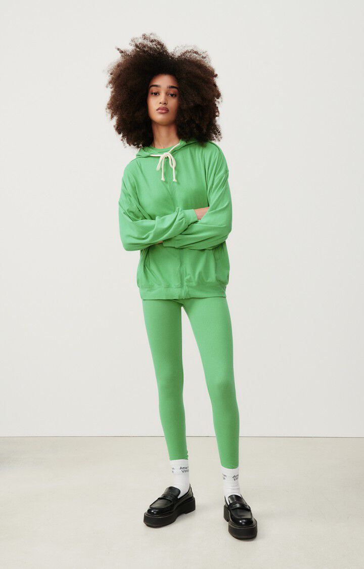 American Vintage Sweat Femme Ypawood - PRE CHINE 49 Manches Longues Vert - E24