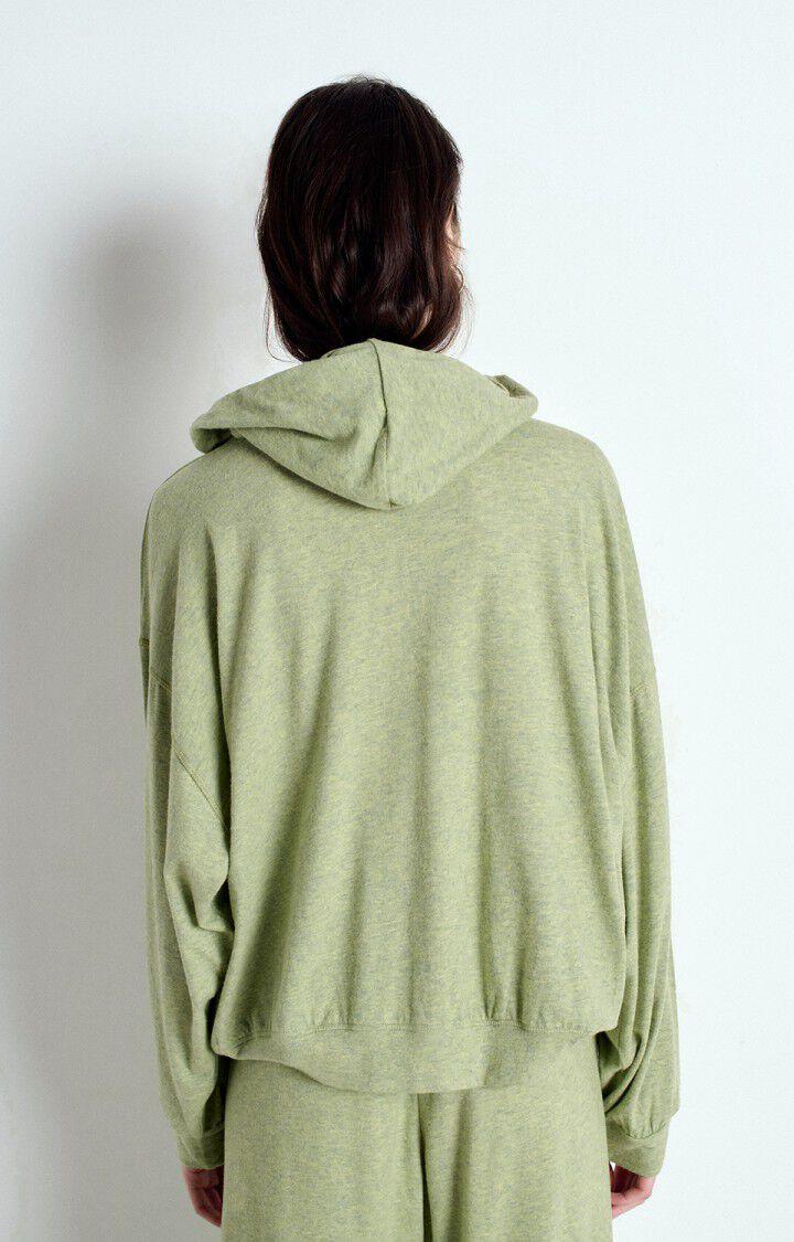 American Vintage Sweat Femme Ypawood - PRINTANIER CHINE 49 Manches Longues Vert - E25