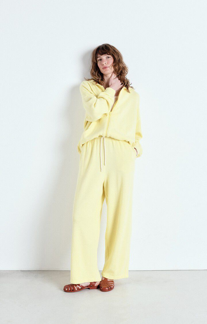 American Vintage Sweat Femme Ytibay - LEMON CURD 46 Manches Longues Jaune - E25