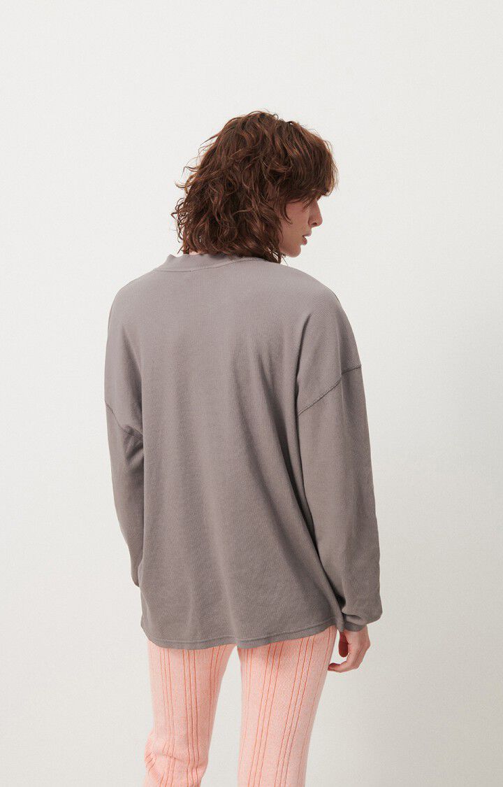 American Vintage Sweat Femme Zelym - METAL VINTAGE 45 Manches Longues Gris - E24
