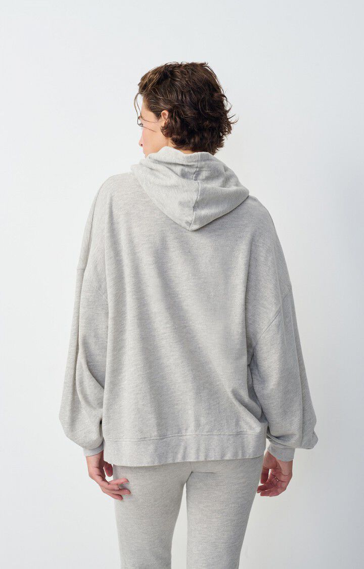 American Vintage Sweat Femme Zofbay - GRIS CHINE 54 Manches Longues Gris - E25