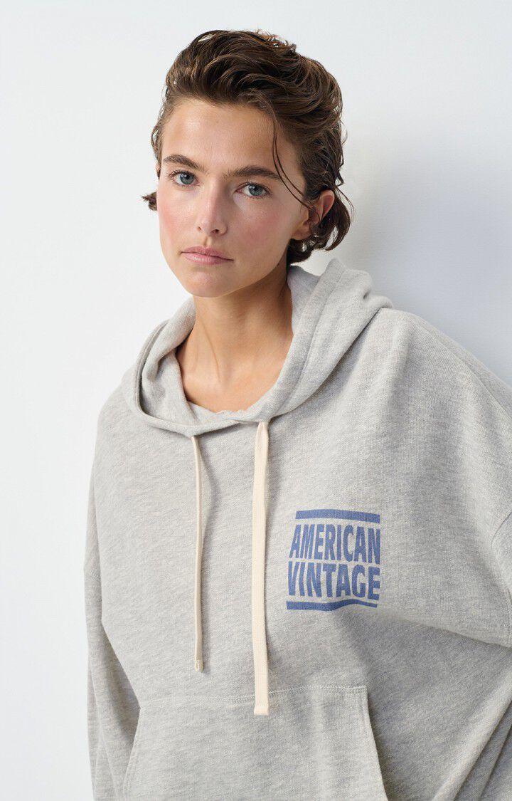 American Vintage Sweat Femme Zofbay - GRIS CHINE 54 Manches Longues Gris - E25