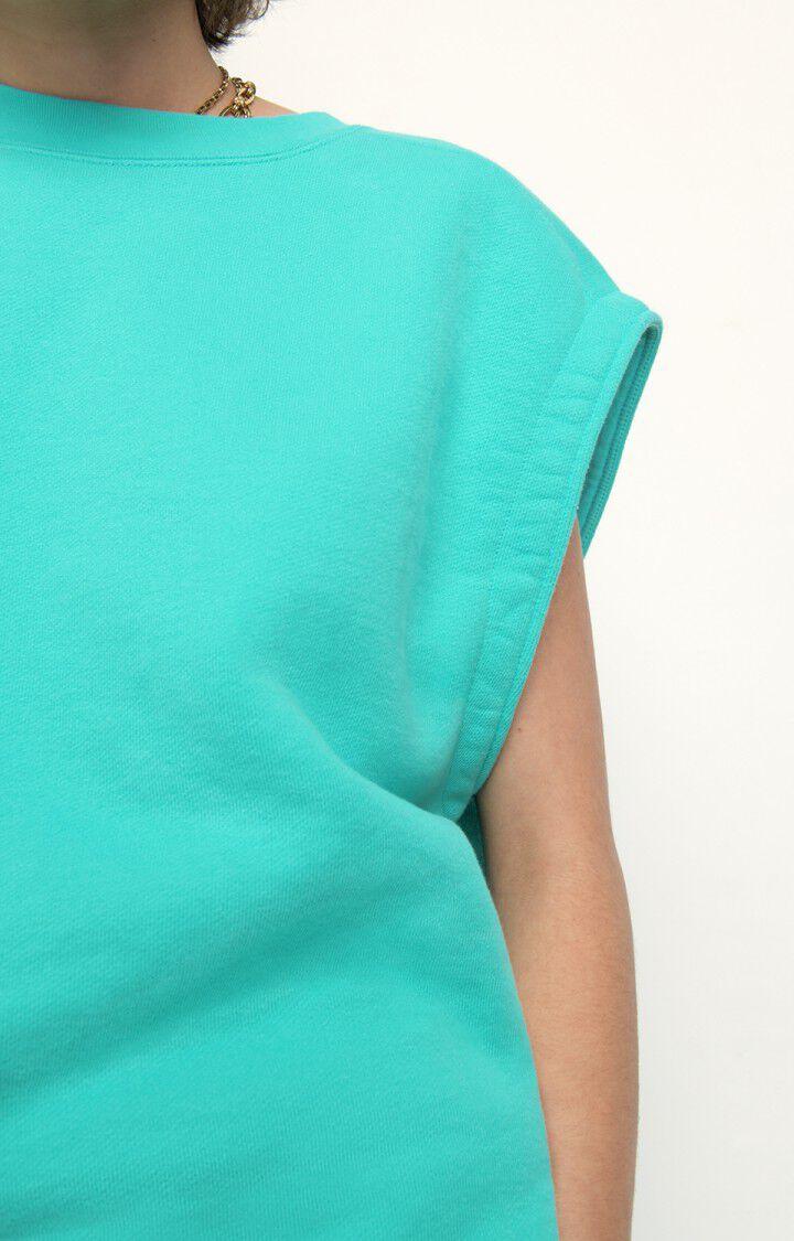 American Vintage Sweat Femme Zutabay - TURQUOISE Sans Manches Bleu - E22