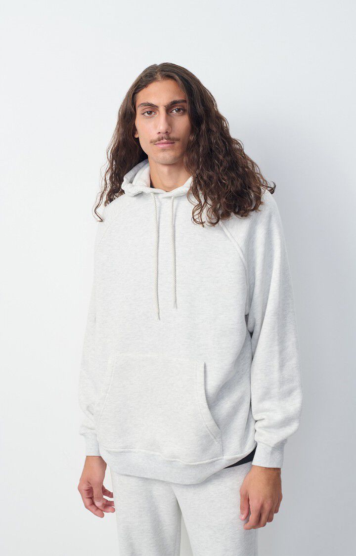 American Vintage Sweat Homme Baptown - GRIS CHINE 79 Manches Longues Gris - E25