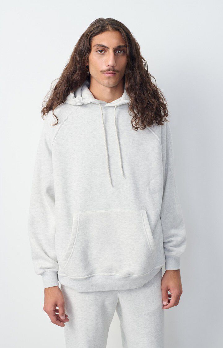 american vintage Sweat homme Baptown - GRIS CHINE 79 Manches longues Gris - E25