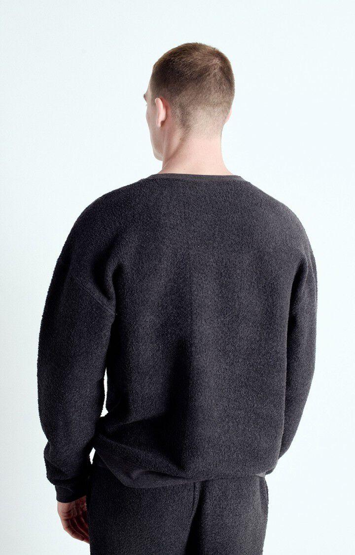 American Vintage Sweat Homme Bobypark - ANTHRACITE CHINE 58 Manches Longues Gris - E25