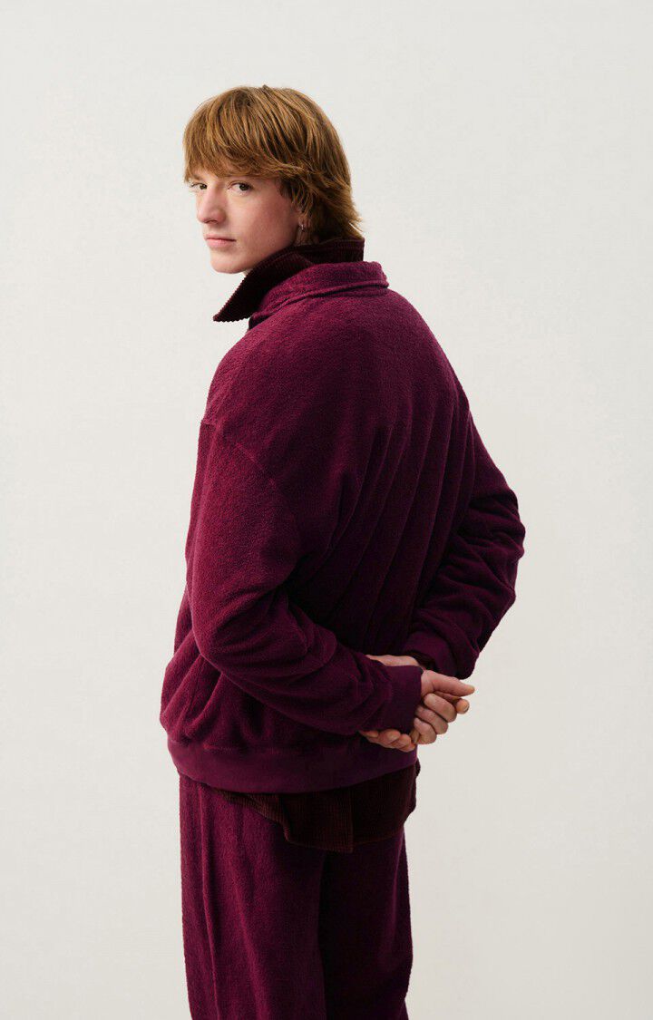American Vintage Sweat Homme Bobypark - BORDEAUX 60 Manches Longues Rouge - H24