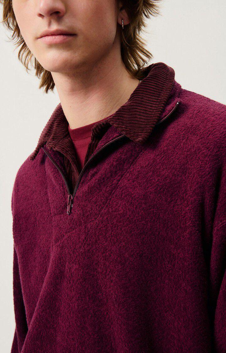 American Vintage Sweat Homme Bobypark - BORDEAUX 60 Manches Longues Rouge - H24