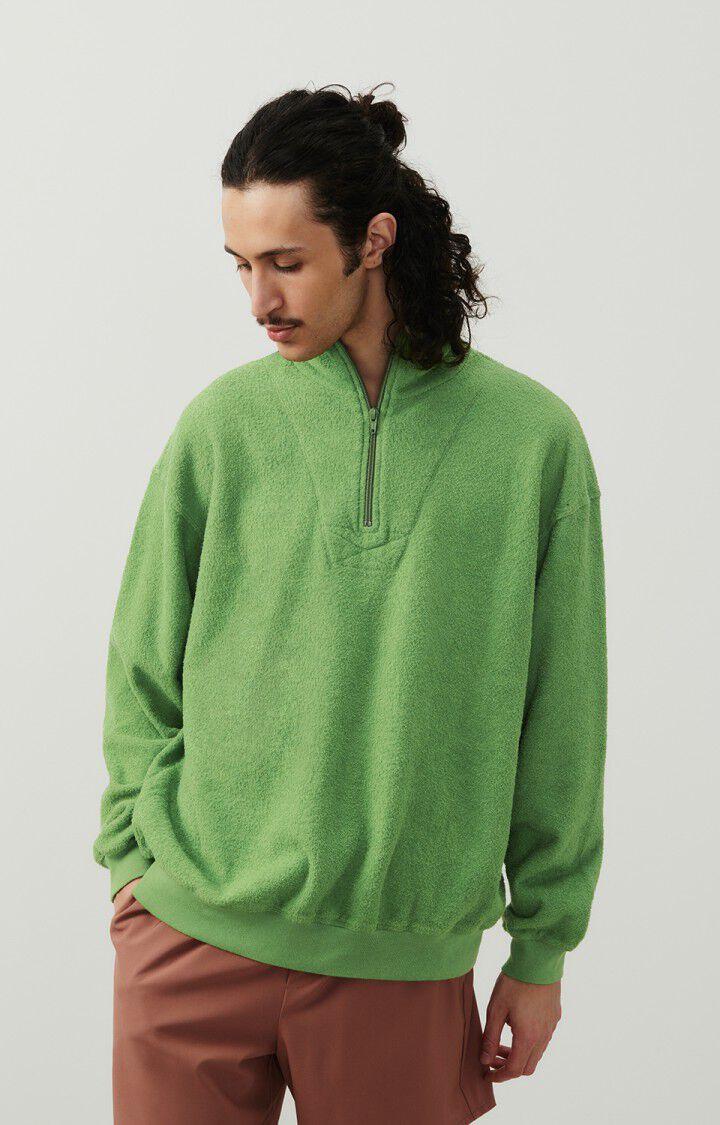 american vintage Sweat homme Bobypark - CITRONELLE 60 Manches longues Vert - E24
