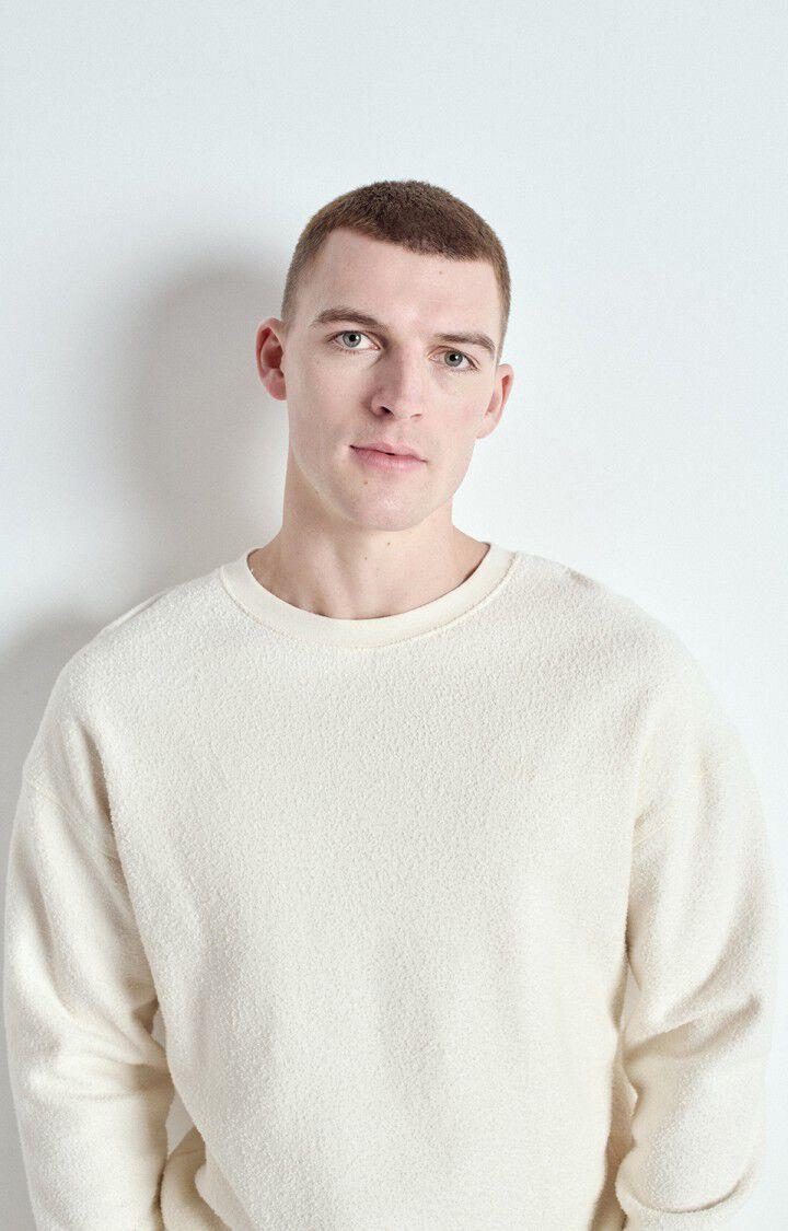 American Vintage Sweat Homme Bobypark - ECRU 58 Manches Longues Beige - E25