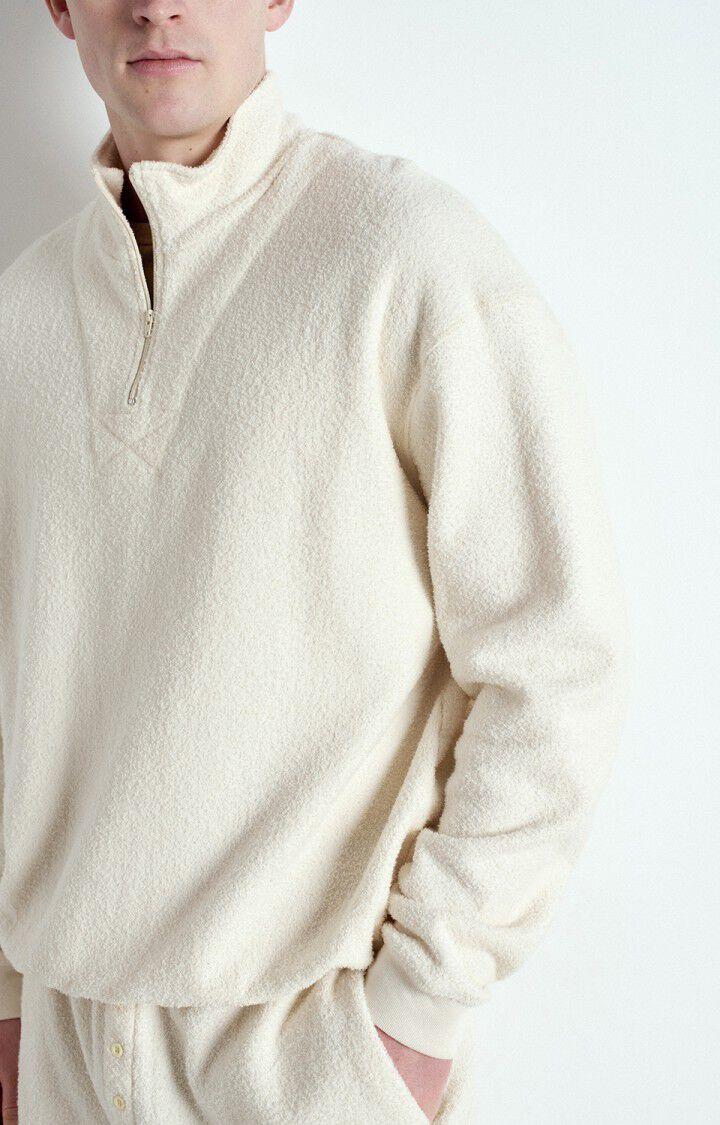 American Vintage Sweat Homme Bobypark - ECRU 60 Manches Longues Beige - E25