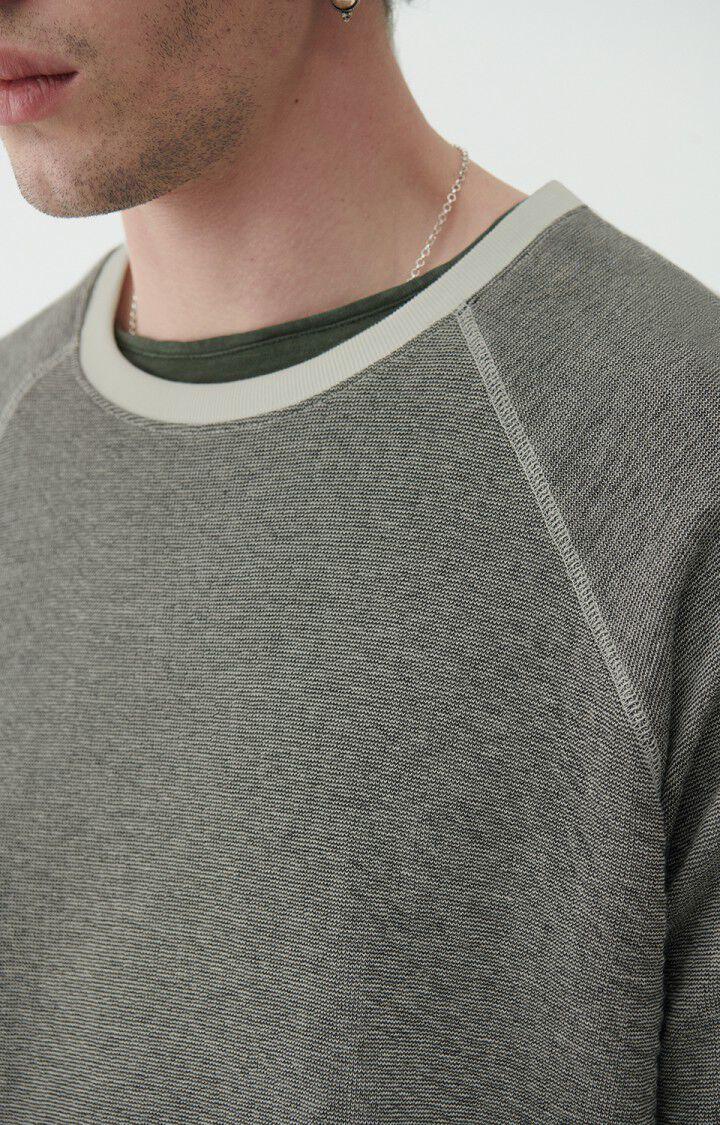 American Vintage Sweat Homme Didow - ANTHRACITE CHINE Manches Longues Gris - E22