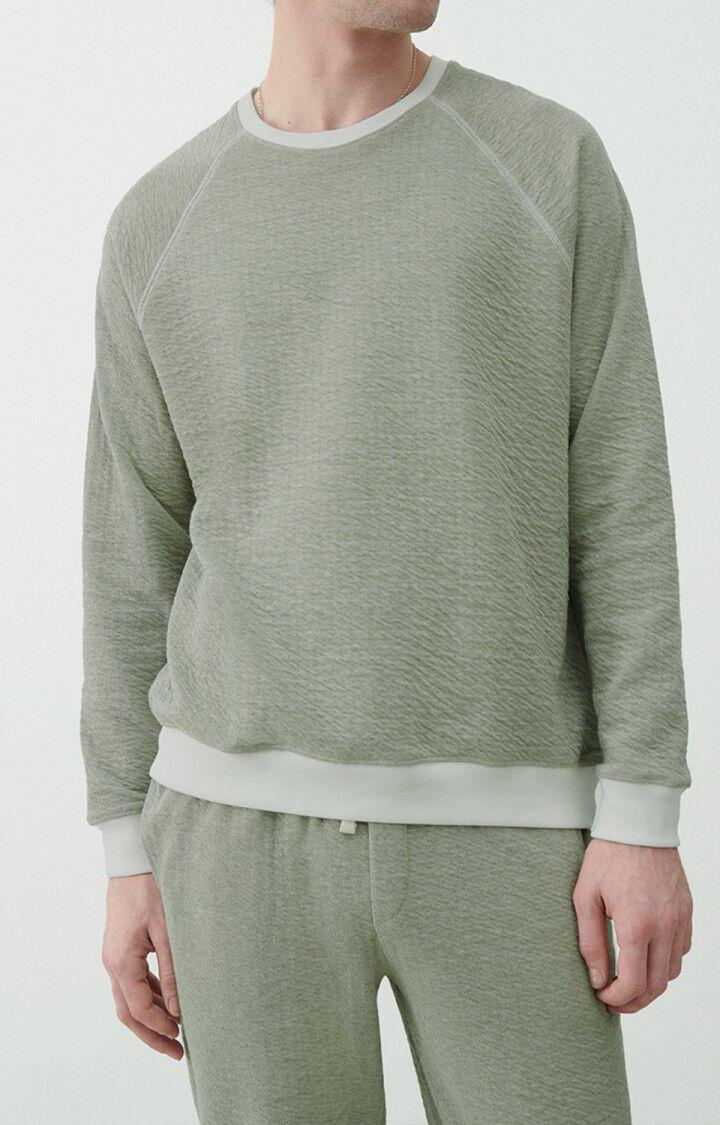 american vintage Sweat homme Didow - SAUGE CHINE Manches longues Gris - E22