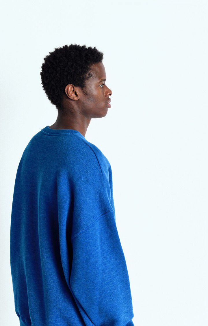 American Vintage Sweat Homme Doven - BLEU DE PRUSSE SURTEINT 53 Manches Longues Bleu - E25